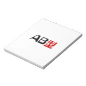 血液型AB日本の KANJI ノートパッド (回転)