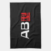 血液型AB漢字日本の字 キッチンタオル (縦)