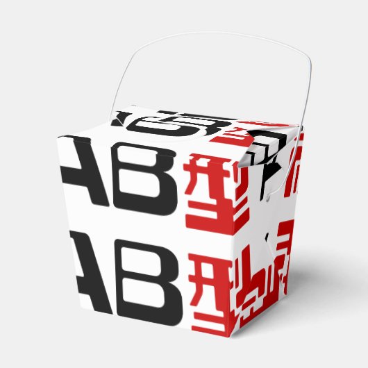血液型AB漢字日本の字 フェイバーボックス (正面サイド)