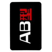 血液型AB漢字日本の字 マグネット (縦)