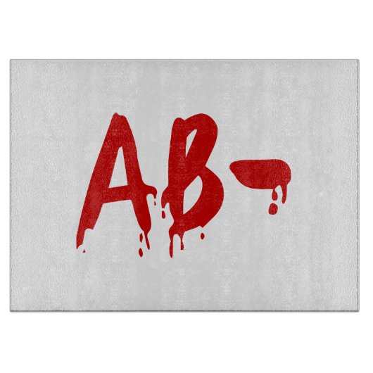 血液型AB – ネガティブ#Horror病院 カッティングボード (正面)
