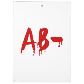 血液型AB – ネガティブ#Horror病院 クリップボード (裏面)