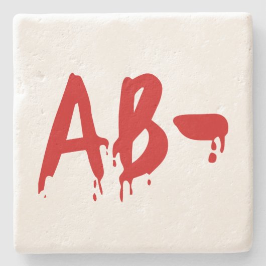 血液型AB – ネガティブ#Horror病院 ストーンコースター (正面)
