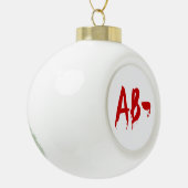 血液型AB – ネガティブ#Horror病院 セラミックボールオーナメント (左)