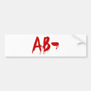 血液型AB – ネガティブ#Horror病院 バンパーステッカー