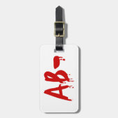 血液型AB – ネガティブ#Horror病院 ラゲッジタグ (正面縦)