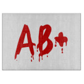血液型AB+前向き #Horror病院 カッティングボード (正面)