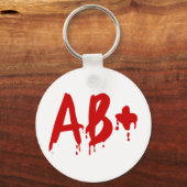 血液型AB+前向き #Horror病院 キーホルダー (正面)