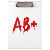 血液型AB+前向き #Horror病院 クリップボード (正面)
