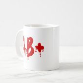 血液型AB+前向き #Horror病院 コーヒーマグカップ (正面左)