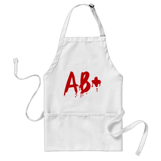 血液型AB+前向き #Horror病院 スタンダードエプロン (正面)