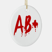 血液型AB+前向き #Horror病院 セラミックオーナメント (右)