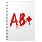 血液型AB+ 前向き #Horror病院 ノートブック (正面)