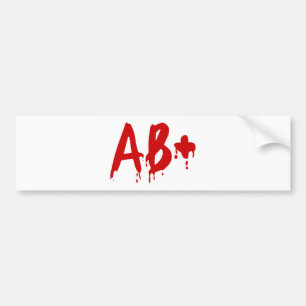血液型AB+前向き #Horror病院 バンパーステッカー
