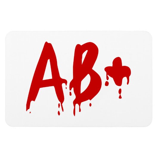 血液型AB+前向き #Horror病院 マグネット (横)