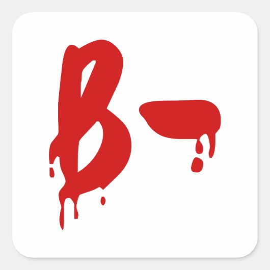 血液型B陰性#Horror病院 スクエアシール (正面)