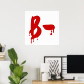 血液型B陰性#Horror病院 ポスター (ホームオフィス)