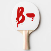 血液型B陰性#Horror病院 卓球ラケット (正面)