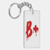 血液型B+ 前向きな#Horrorの病院 キーホルダー (正面左)