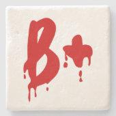 血液型B+前向き #Horror病院 ストーンコースター (正面)