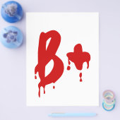 血液型B+前向き #Horror病院 チラシ (シングル)