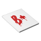 血液型B+前向き #Horror病院 ノートパッド (アングル)