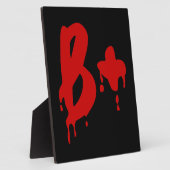 血液型B+前向き #Horror病院 フォトプラーク (側面)