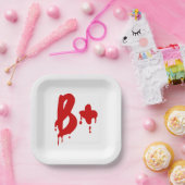 血液型B+前向き #Horror病院 ペーパープレート (パーティー)