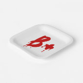 血液型B+前向き #Horror病院 ペーパープレート (傾斜あり)