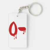 血液型O-の否定的な#Horrorの病院 キーホルダー (裏面)