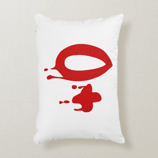 血液型O+前向き #Horror病院 アクセントクッション (正面(垂直))