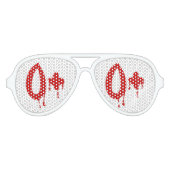 血液型O+前向き #Horror病院 アビエーターサングラス (正面)