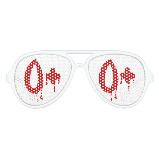 血液型O+前向き #Horror病院 アビエーターサングラス (正面)