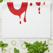 血液型O+前向き #Horror病院 キッチンタオル (折り畳み)