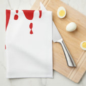 血液型O+前向き #Horror病院 キッチンタオル (四つ折り)