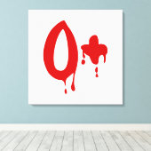 血液型O+前向き #Horror病院 キャンバスプリント (インサイチュ (ウッドフロア))