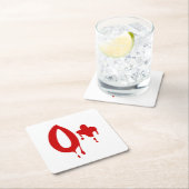 血液型O+前向き #Horror病院 スクエアペーパーコースター (インサイチュ)