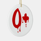 血液型O+前向き #Horror病院 セラミックオーナメント (右)