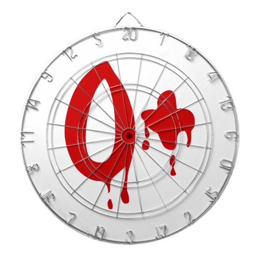 血液型O+前向き #Horror病院 ダーツボード (正面)