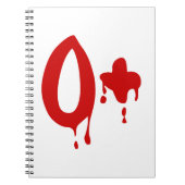 血液型O+前向き #Horror病院 ノートブック (正面)