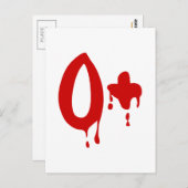 血液型O+前向き #Horror病院 ポストカード (正面/裏面)