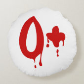 血液型O+前向き #Horror病院 ラウンドクッション (裏面)
