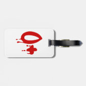 血液型O+前向き #Horror病院 ラゲッジタグ (裏面横)