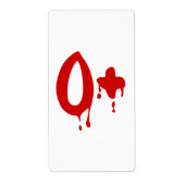 血液型O+前向き #Horror病院 ラベル (正面)