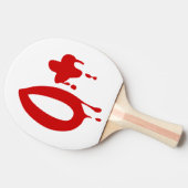 血液型O+前向き #Horror病院 卓球ラケット (横)