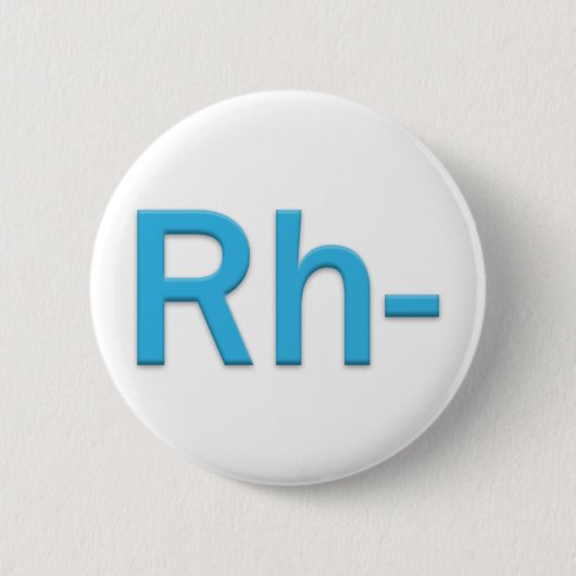 血液型RHの陰性ボタン 缶バッジ (正面)
