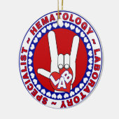 血液学専門医ロゴラウンド セラミックオーナメント (左)