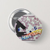 血液学-医学の技術-実験室 缶バッジ (正面&裏面)