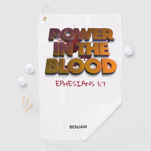 血液救済メッセージにおけるキリスト教権力 ゴルフタオル (インサイチュ)