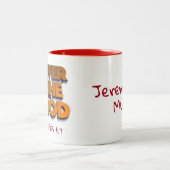 血液救済メッセージにおけるキリスト教権力 ツートーンマグカップ (中央)